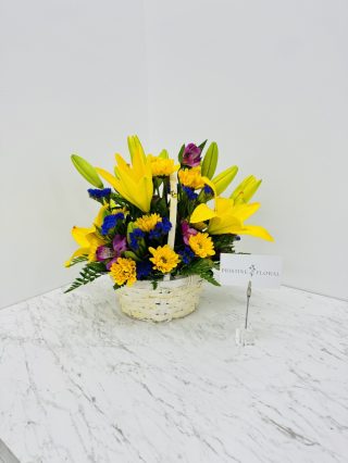 Arrangement Lily Alstroemeria Yellow Bold